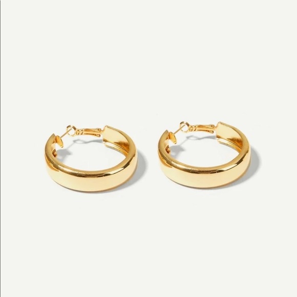 New Gold plated Hoop Earrings - Picture 3 of 4